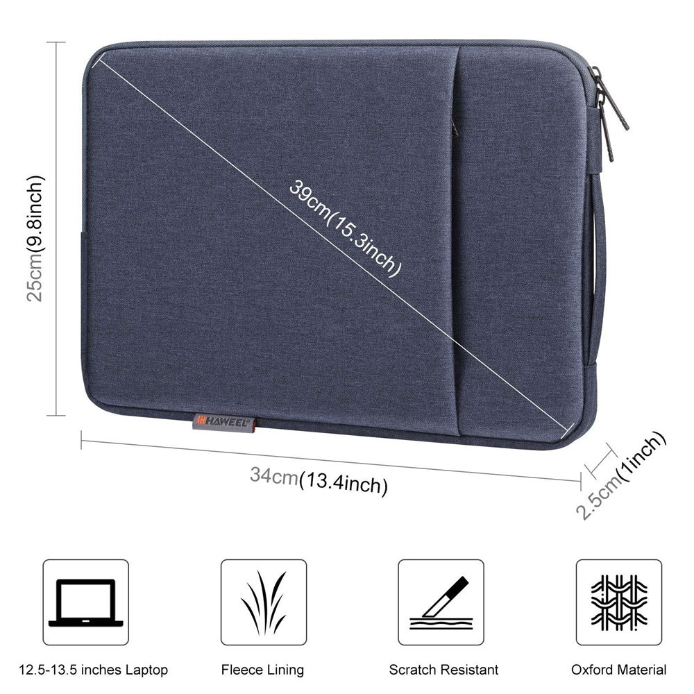 HAWEEL HWL7019 For 12.5-13.5 inch MacBook 12-inch with Retina Display(2015) / MacBook Air 13 inch (2022) / (2020) / (2018) Anti-Scratch Carrying Case Protective Sleeve Bag with Handle
