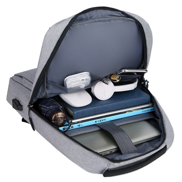 1101 Business Laptop-ryggsäck Oxford-tyg vattentät ryggsäck med USB-laddningsport för reseskola