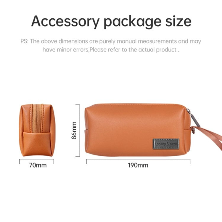 13'' Protective Laptop Carrying Case Shoulder Bag Waterproof PU Leather Computer Cover Sleeve with Accessories Ba