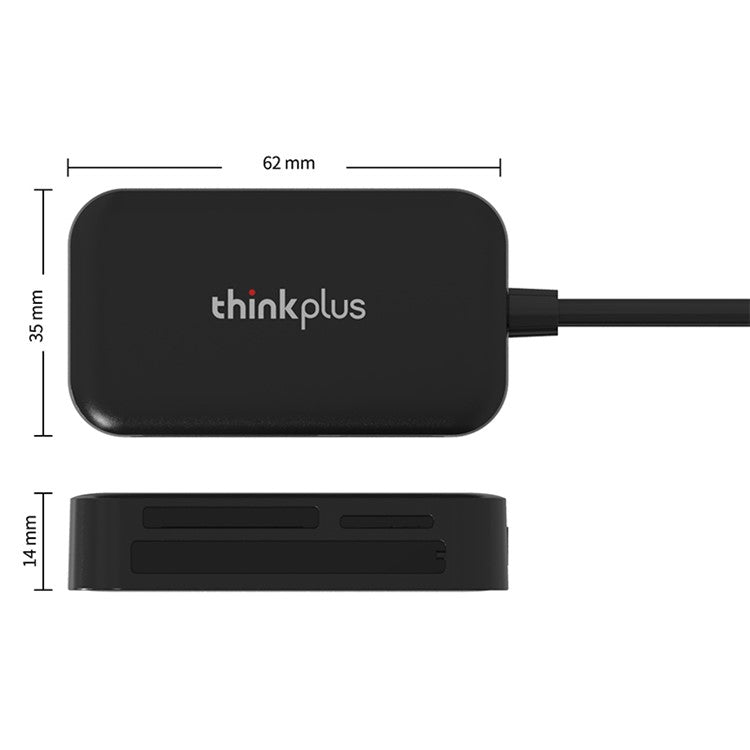 LENOVO Thinkplus USB3.0 3-in-1 Multifunction Card Reader 5Gbps Transmission CF / TF / SD Card Reader