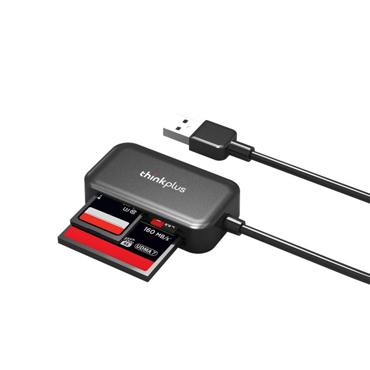 LENOVO Thinkplus USB3.0 3-in-1 Multifunction Card Reader 5Gbps Transmission CF / TF / SD Card Reader
