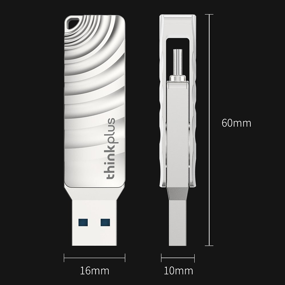 LENOVO THINKPLUS MU232 128GB for iPhone 15 Series USB Flash Drive USB 3.2 + Type-C Memory Stick Thumb Drive
