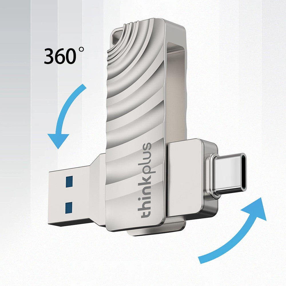 LENOVO THINKPLUS MU232 128GB for iPhone 15 Series USB Flash Drive USB 3.2 + Type-C Memory Stick Thumb Drive