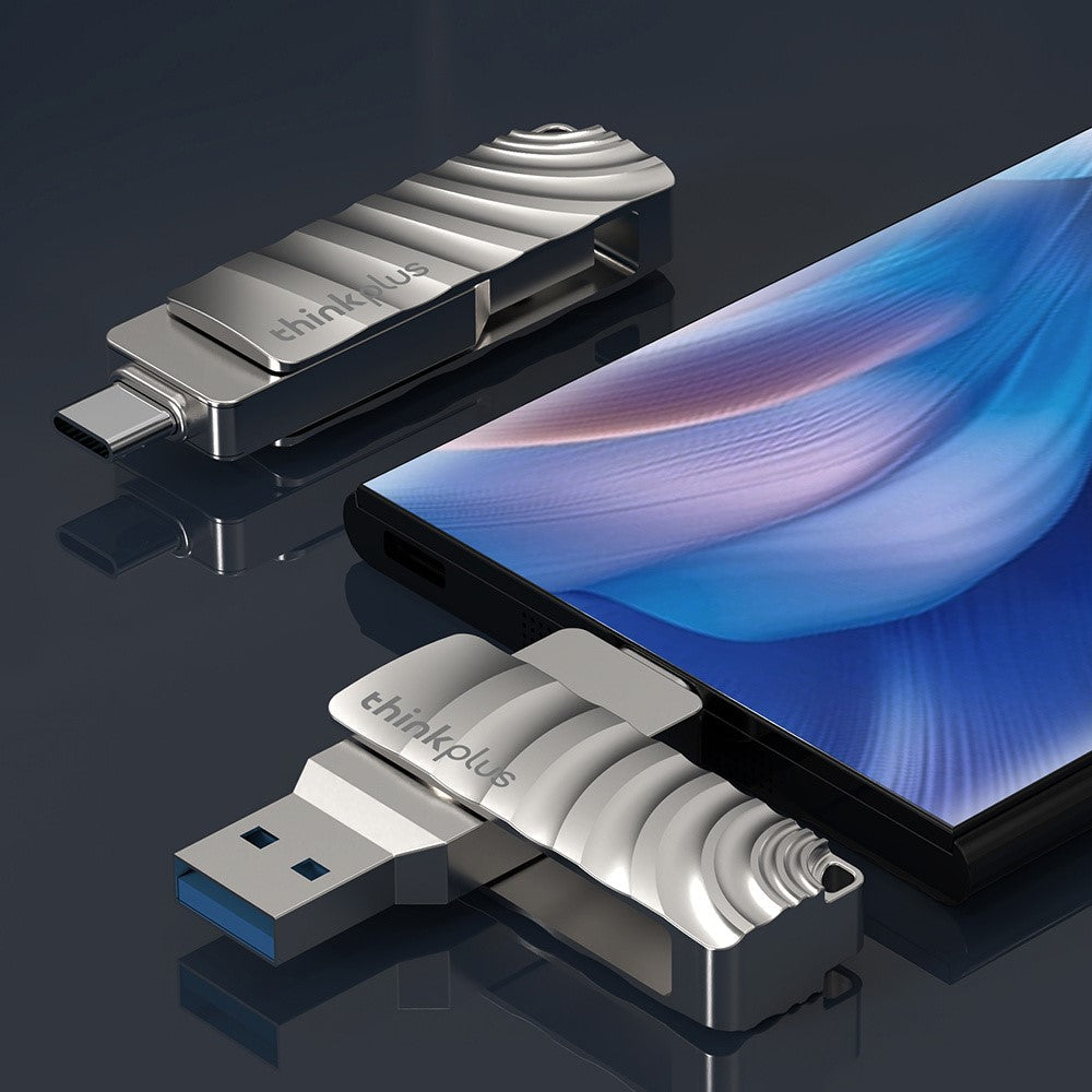 LENOVO THINKPLUS MU232 128GB for iPhone 15 Series USB Flash Drive USB 3.2 + Type-C Memory Stick Thumb Drive