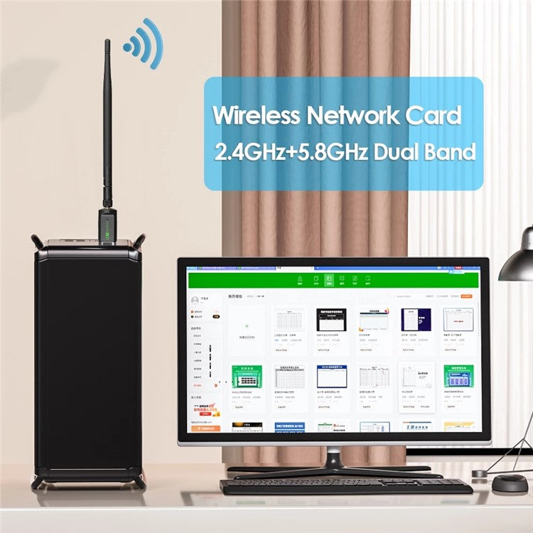 Bluetooth-compatible WiFi Adapter USB Antenna Dongle Ethernet 600Mbps Dual Band Wireless Network Card