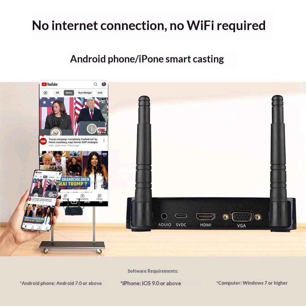 MEASY AM1810 Type-C Wireless HD Display Dongle 100m 1080P Transmitter Receiver for PC TV