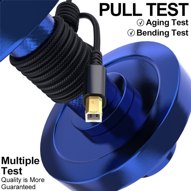 3m USB / Type-C to Square USB Type-B 2 in 1 Printer Cable Braided Printing Connection Cor