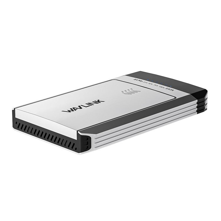 WAVLINK ST347 Dual Slot M.2 SSD-hölje USB-C 3.2 Gen2 10Gbps One-Click Offline Clone för datamigrering/säkerhetskopiering