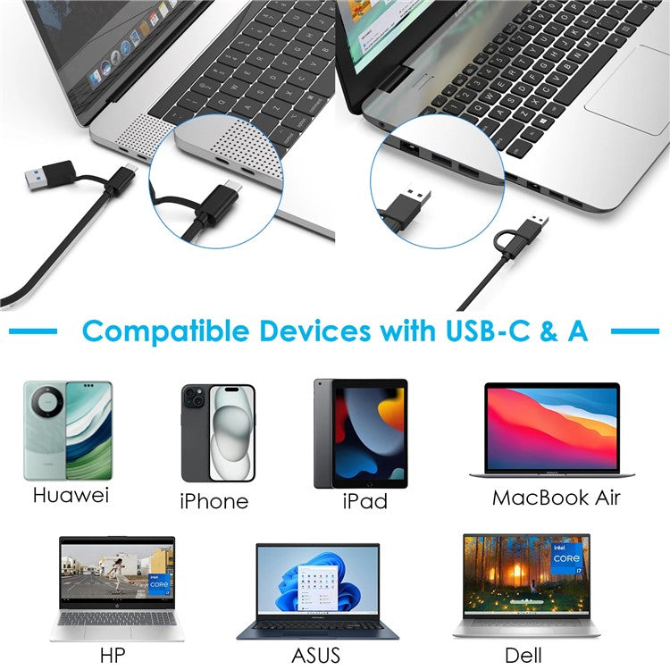 WAVLINK ST347 Dual Slot M.2 SSD-hölje USB-C 3.2 Gen2 10Gbps One-Click Offline Clone för datamigrering/säkerhetskopiering
