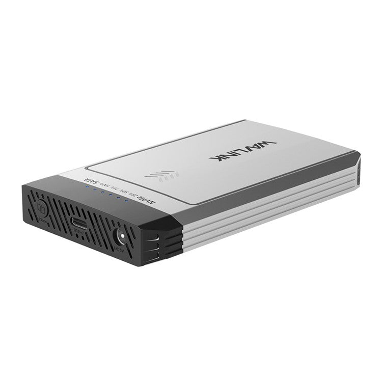 WAVLINK ST347 Dual Slot M.2 SSD-hölje USB-C 3.2 Gen2 10Gbps One-Click Offline Clone för datamigrering/säkerhetskopiering