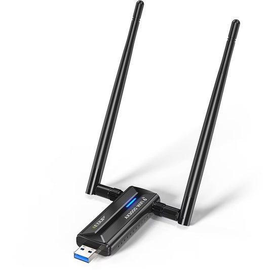 EDUP EP-AX1672 AX3000 USB 3.0 WiFi 6E nätverksadapter 2,4GHz / 5GHz / 6GHz MTK7921AU Chipset Nätverkskontakt
