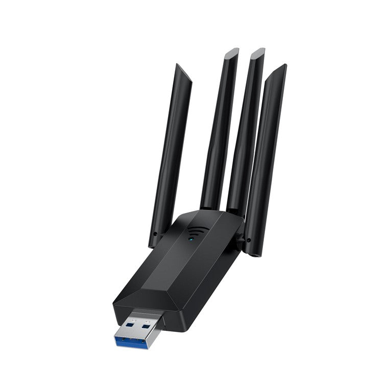 A07 Dual-Band 2.4G / 5G Drivrutinsfri trådlös nätverksadapter USB3.0 trådlös höghastighetsadapter 4-antenner Datornätverkskort