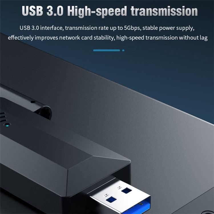 A07 Dual-Band 2.4G / 5G Drivrutinsfri trådlös nätverksadapter USB3.0 trådlös höghastighetsadapter 4-antenner Datornätverkskort