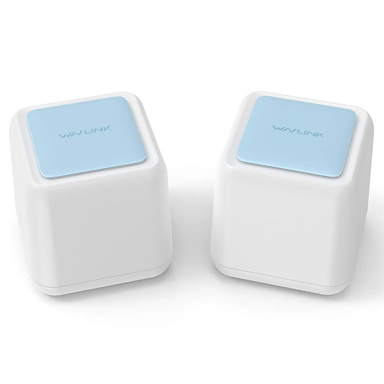 WAVLINK WS-WN535M2-C 2pcs Mesh Wireless Router 2.4G / 5.0GHz AC1200 Dual Band WiFi Signal Booster with 2pcs Power Adapter for Home Offic