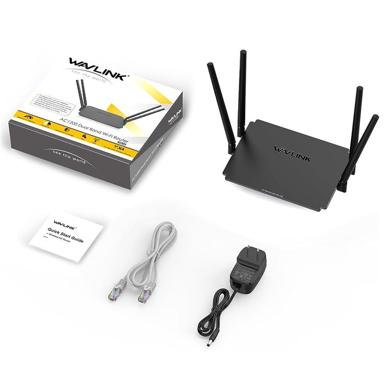 WAVLINK WS-WN532A3-B AC1200M trådlösa routrar WPA2-PSK 300Mbps Dual Band Wireless Repeater med 4 antenner