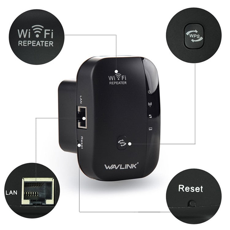 WAVLINK WN560N2 WPS Protection Amplifier WiFi Repeater 2.4G N300 WiFi Extension Repeater with 3dBi Internal Antenn