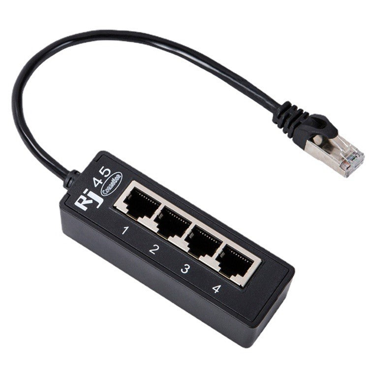 1 till 4 RJ45 nätverksexpansionsadapter LAN Ethernet hane till hona nätverksdelare