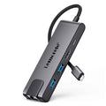 LEMORELE TC24L 5 in 1 USB-C Hub PD 100W Charging 4K HD Gigabit Ethernet Expansion Dock