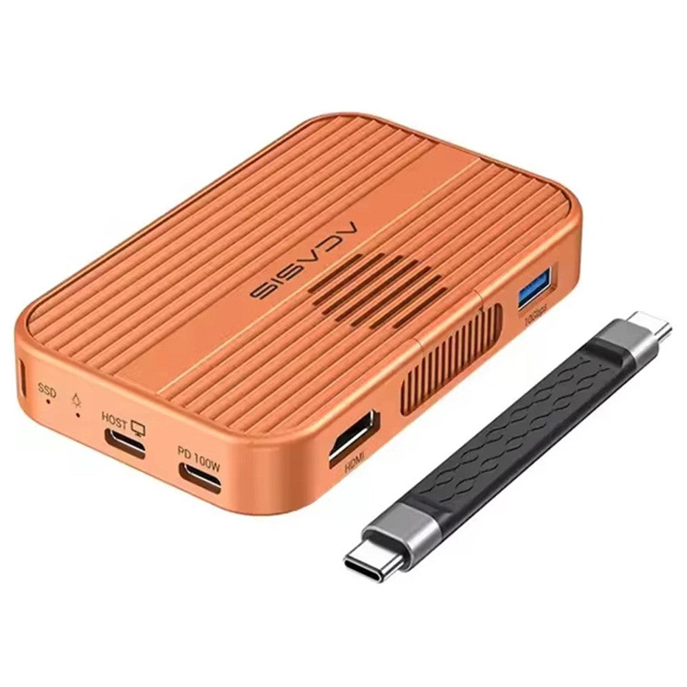 ACASIS EC-1401 10Gbps Magnetic M.2 NVMe SSD Enclosure 6 in 1 USB-C Docking Station with Cooling Fan