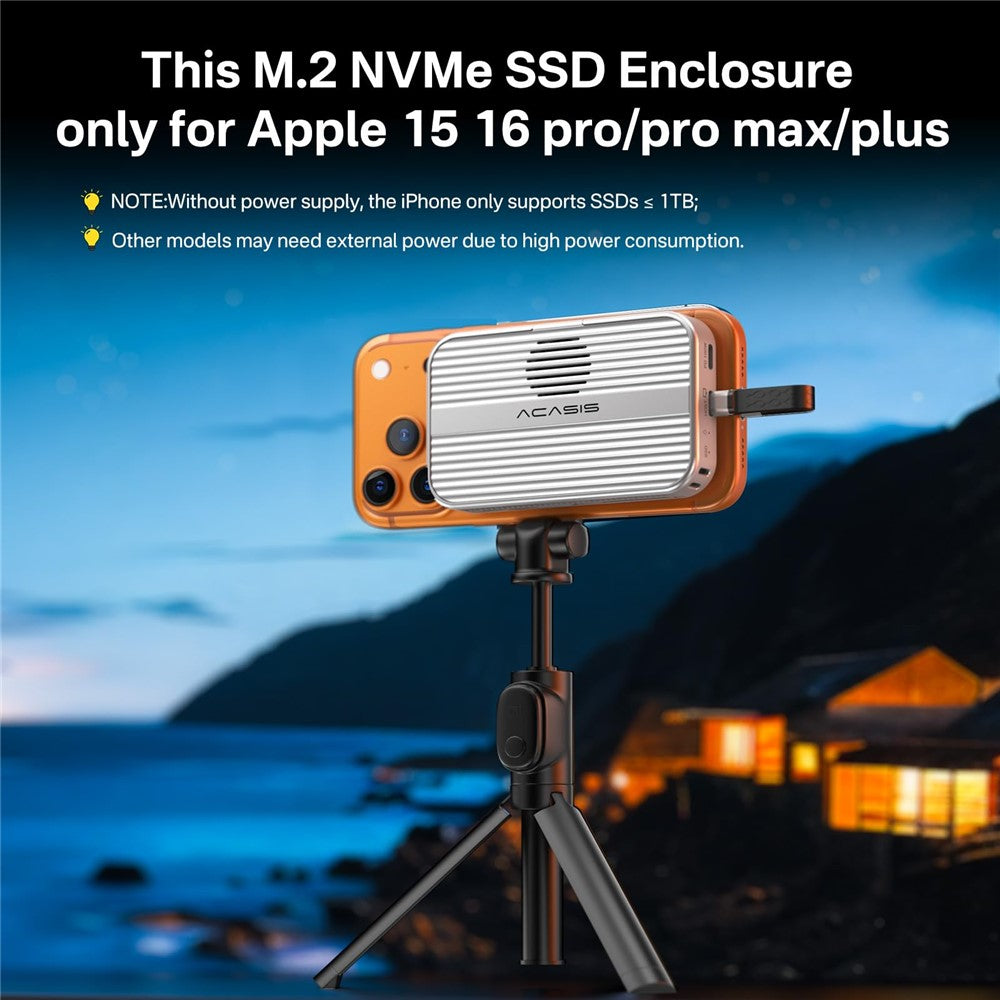 ACASIS EC-1401 10Gbps Magnetic M.2 NVMe SSD Enclosure 6 in 1 USB-C Docking Station with Cooling Fan