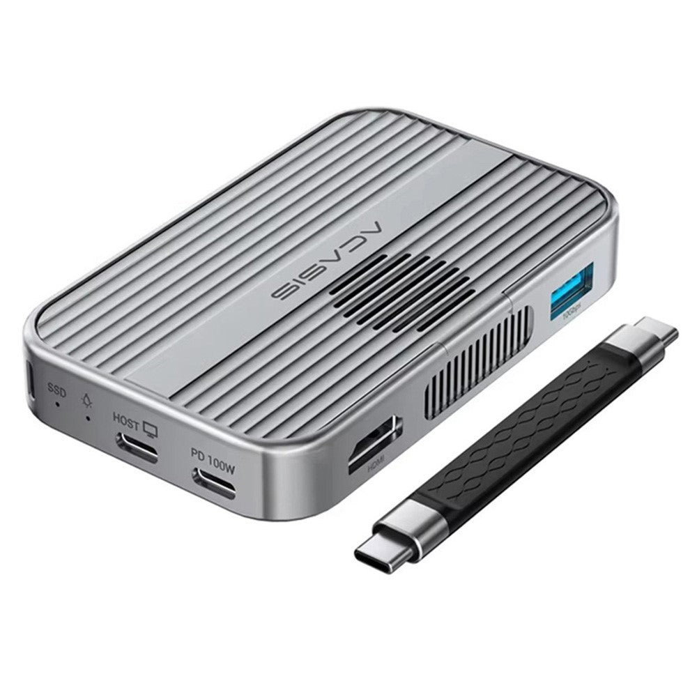 ACASIS EC-1401 10Gbps Magnetic M.2 NVMe SSD Enclosure 6 in 1 USB-C Docking Station with Cooling Fan