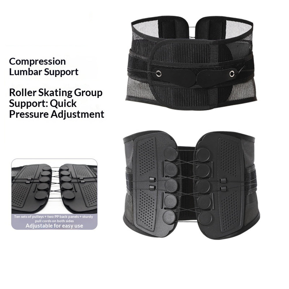 Pulley Rope Lumbar Support Belt Breathable Weightlifting Belt Squat Deadlift Training Waist Brace