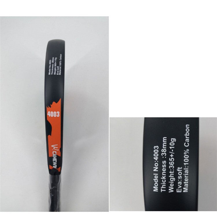 CAMEWIN Carbon Fiber Beach Tennis Racket Outdoor Sports Balls Racket with Storage Ba