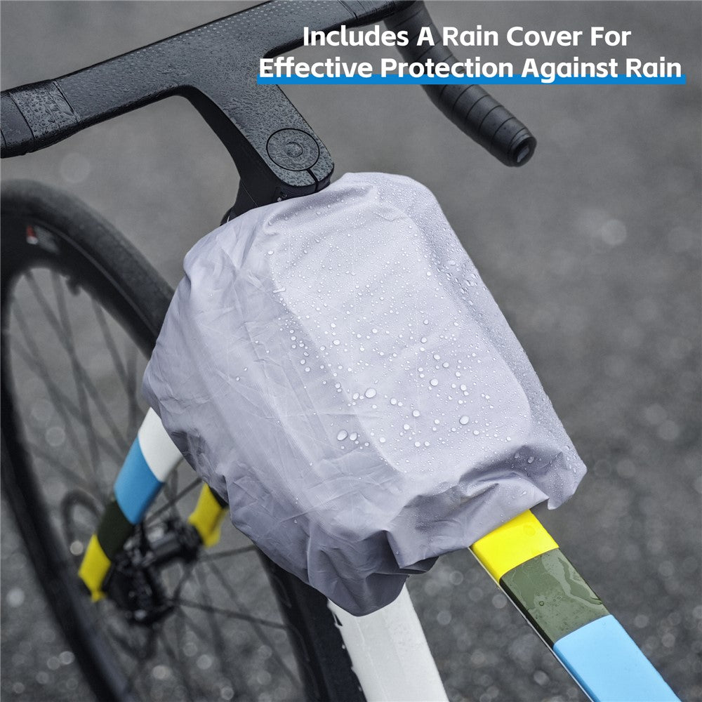 RHINOWALK BCT0205 Bike Frame Bag Bicycle Top Tube Bag Waterproof Saddle Bag with Rain Cover for Outdoor Cycling