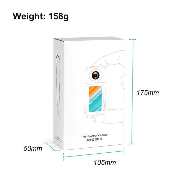 S70 Thumb Camera Rotation Lens WiFi DV Camera 2.7K HD First Person View Sports Cycling Pet Camer