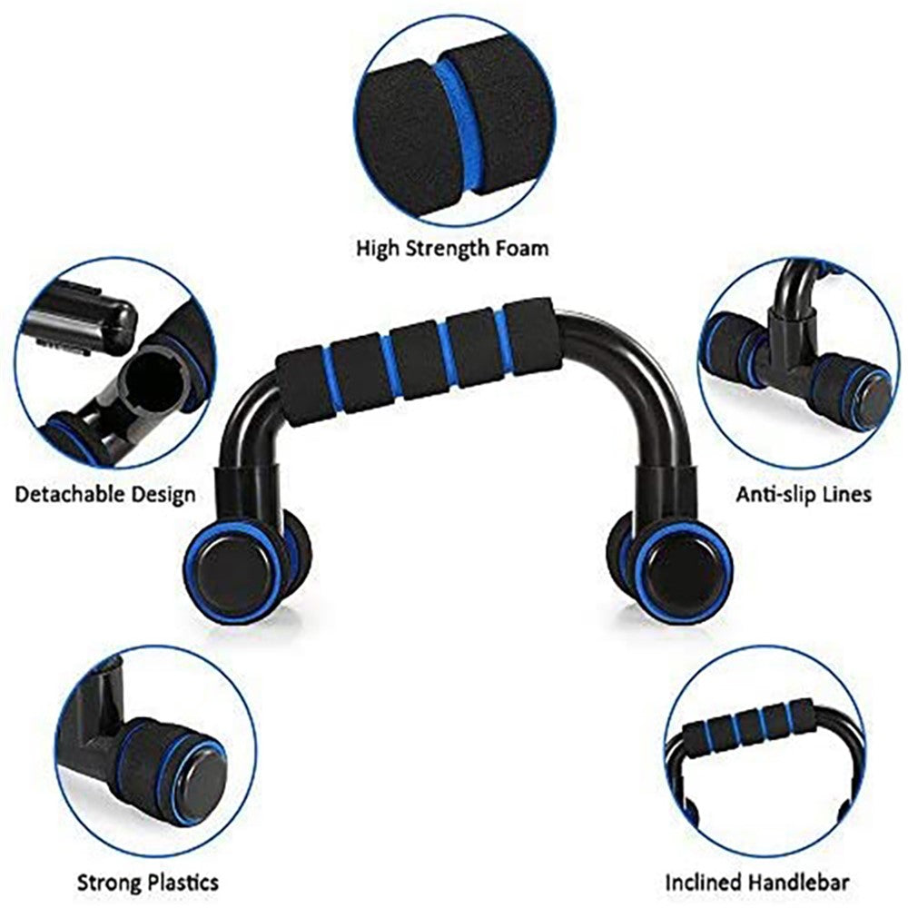 7Pcs / Set Push-up Barbell Abdominal Wheel AB Roller Skipping Rope Grip Exercise Muscle Training Device