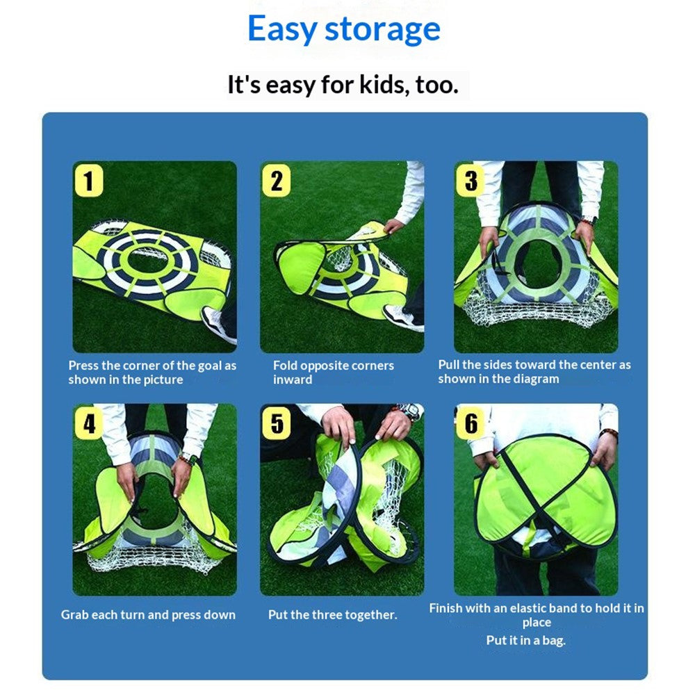 Kids Portable Soccer Goal Net Foldable Training Soccer Goal with Carrying Bag