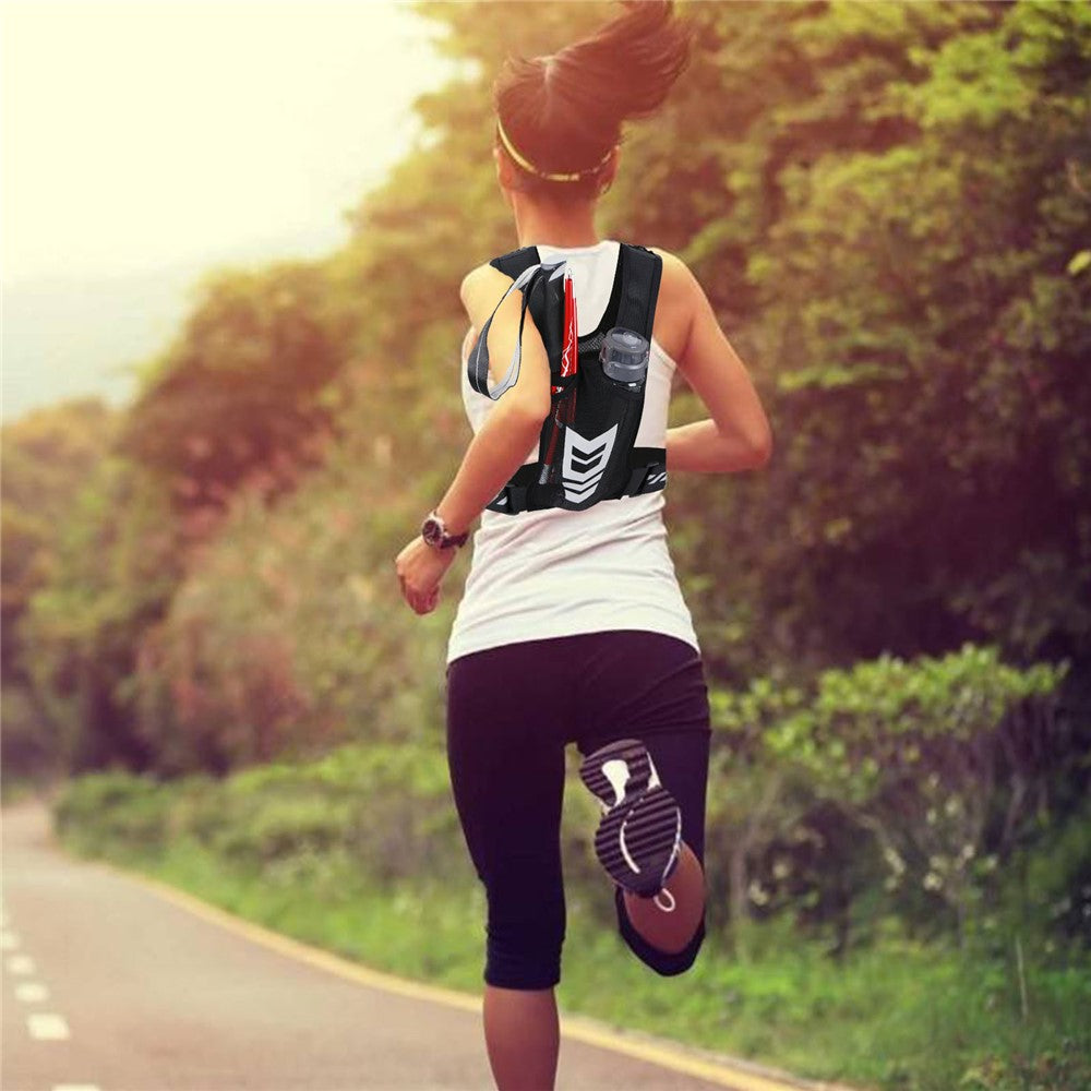 2205 Running Jacket with Phone Pouch for Men Women Adjustable Waistband Reflective Vest Holds 1000ml Water Bottle