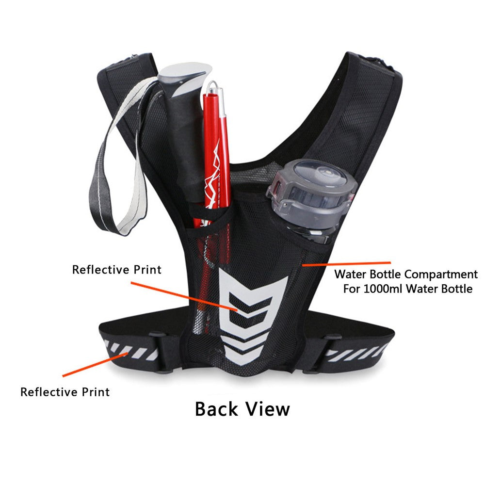 2205 Running Jacket with Phone Pouch for Men Women Adjustable Waistband Reflective Vest Holds 1000ml Water Bottle