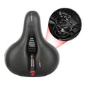 Mountain Bike Sponge Seat Cushion Reflective Wide Saddle with Shock Absorbing Spring