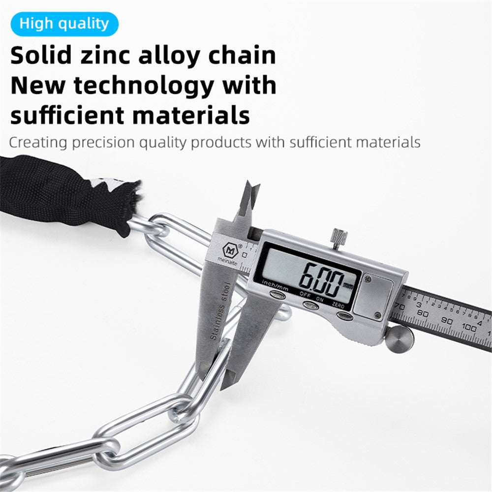 WEST BIKING YP0705089 1.5m Anti-Theft Bike Chain Lock 4 Digit Combination Alloy Keyless Bicycle Locks for Bikes, Scooter, Door