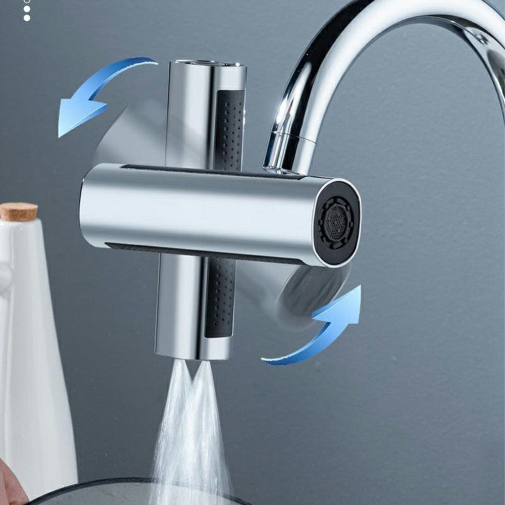 360 Degree Swivel Kitchen Faucet Extender 4-Mode Water Flow 22mm Thread Anti-Splash Aerator Sprayer Adapter for Sink