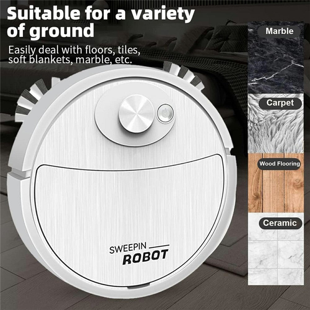 USB Charging Vacuum Cleaner 3 In 1 Sweeping Robot Smart Cleaning Device for Floor / Carpet / Hardwood