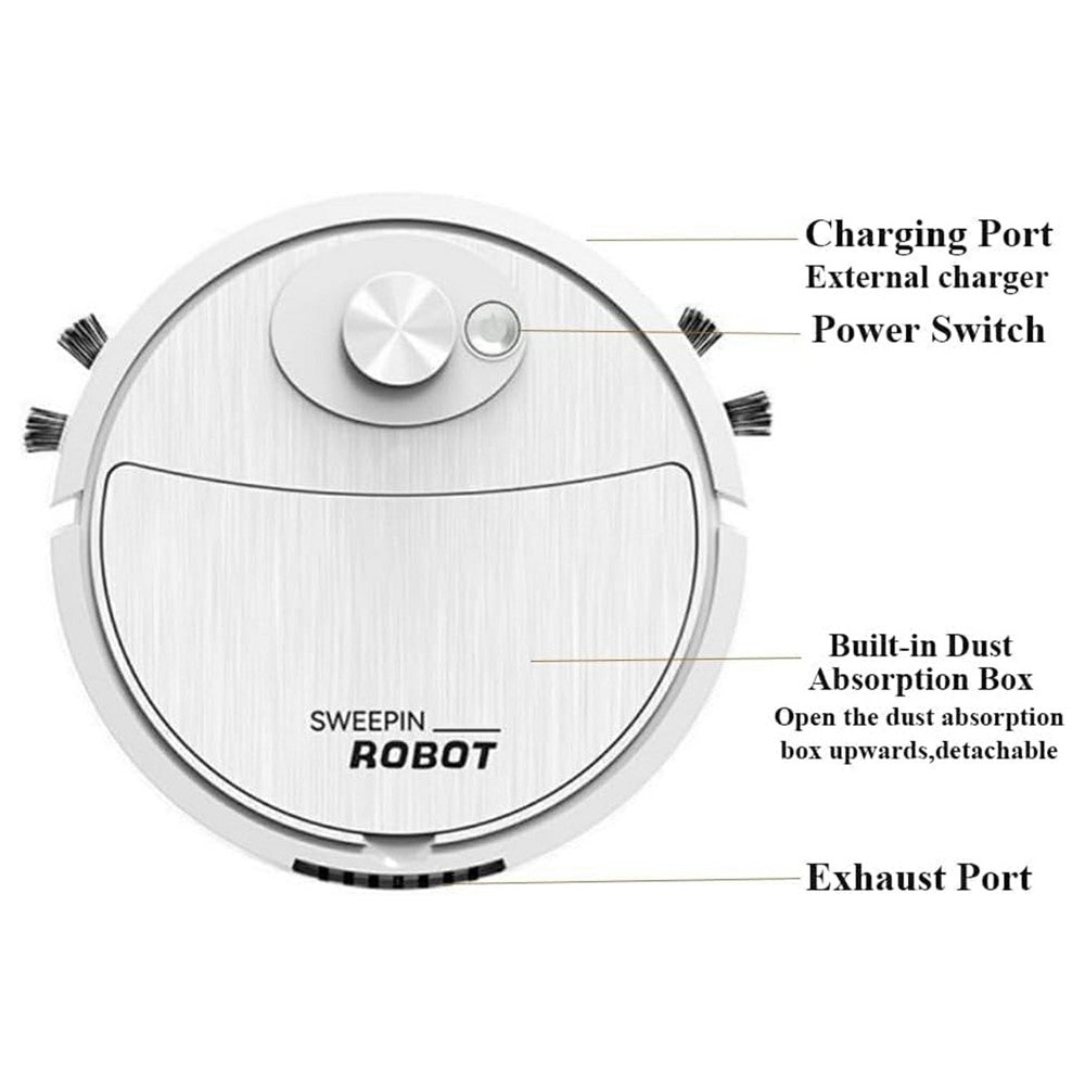 USB Charging Vacuum Cleaner 3 In 1 Sweeping Robot Smart Cleaning Device for Floor / Carpet / Hardwood