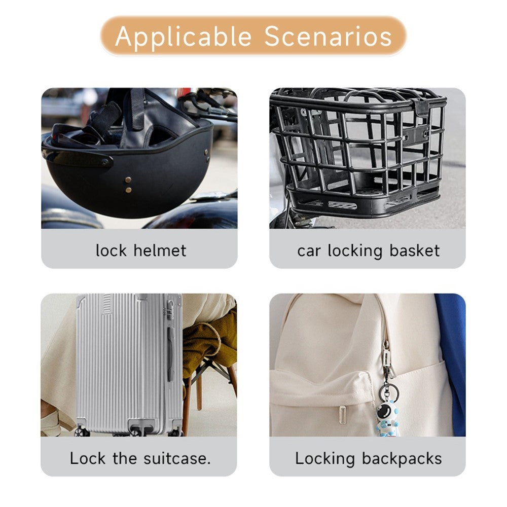 Smart Fingerprint Padlock Anti-Theft Security Lock with Electronic Key USB - C Fast Charge for File Cabinets Suitcases