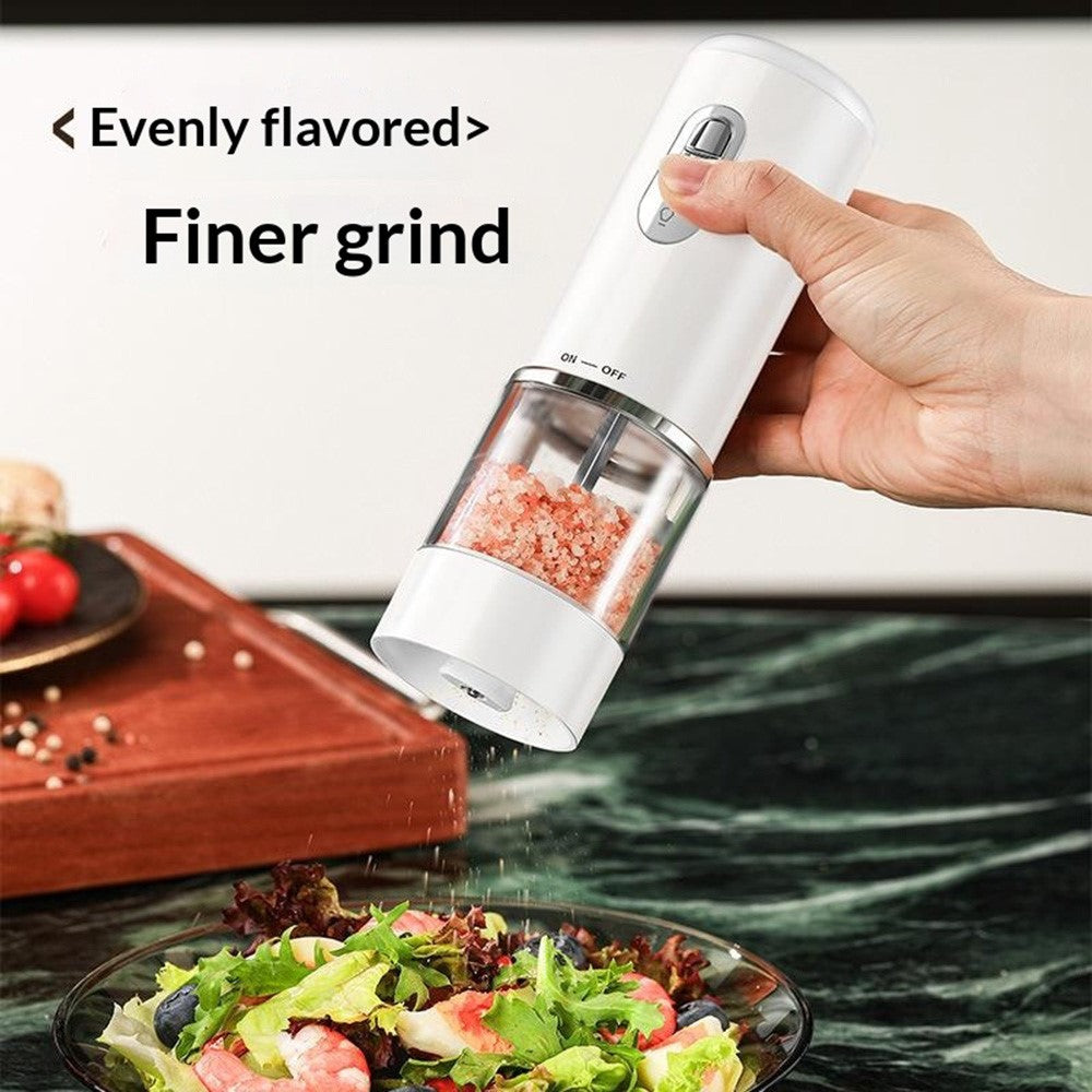Electric Seasoning Grinder One Button Pepper Salt Mill Rechargeable Kitchen Grinding Tool for Cooking