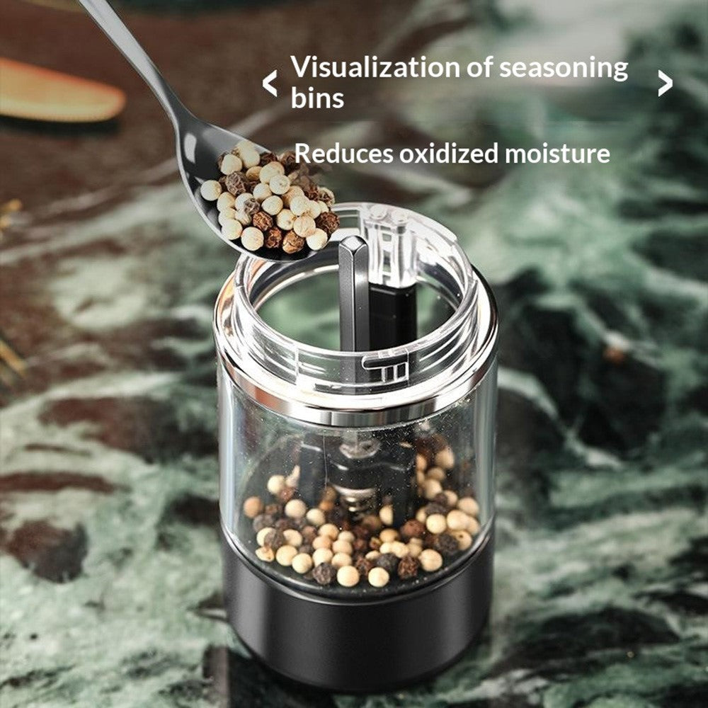 Electric Seasoning Grinder One Button Pepper Salt Mill Rechargeable Kitchen Grinding Tool for Cooking
