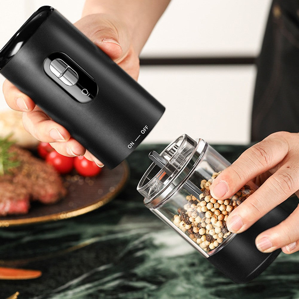 Electric Seasoning Grinder One Button Pepper Salt Mill Rechargeable Kitchen Grinding Tool for Cooking