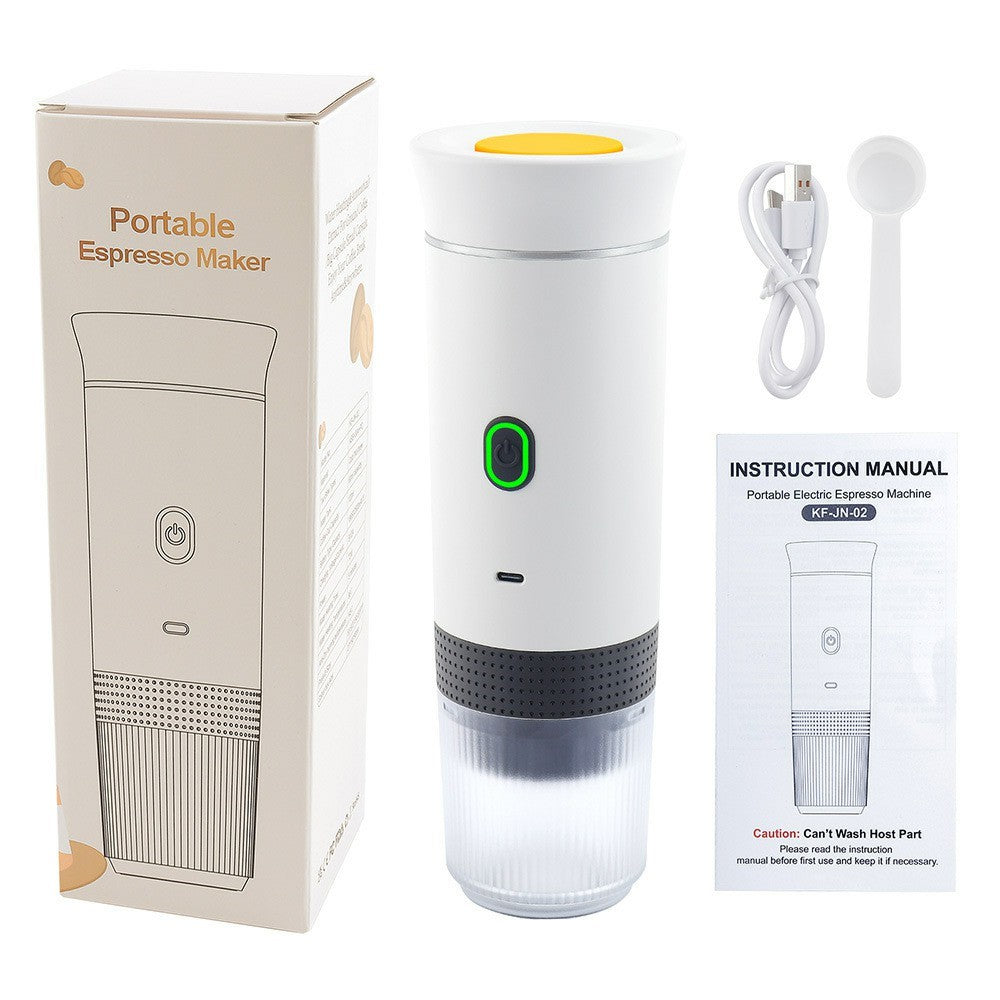 Portable Coffee Maker Self-Heating Travel Electric Espresso Machine for Ground Coffee and Capsules (BPA Free, No FDA)
