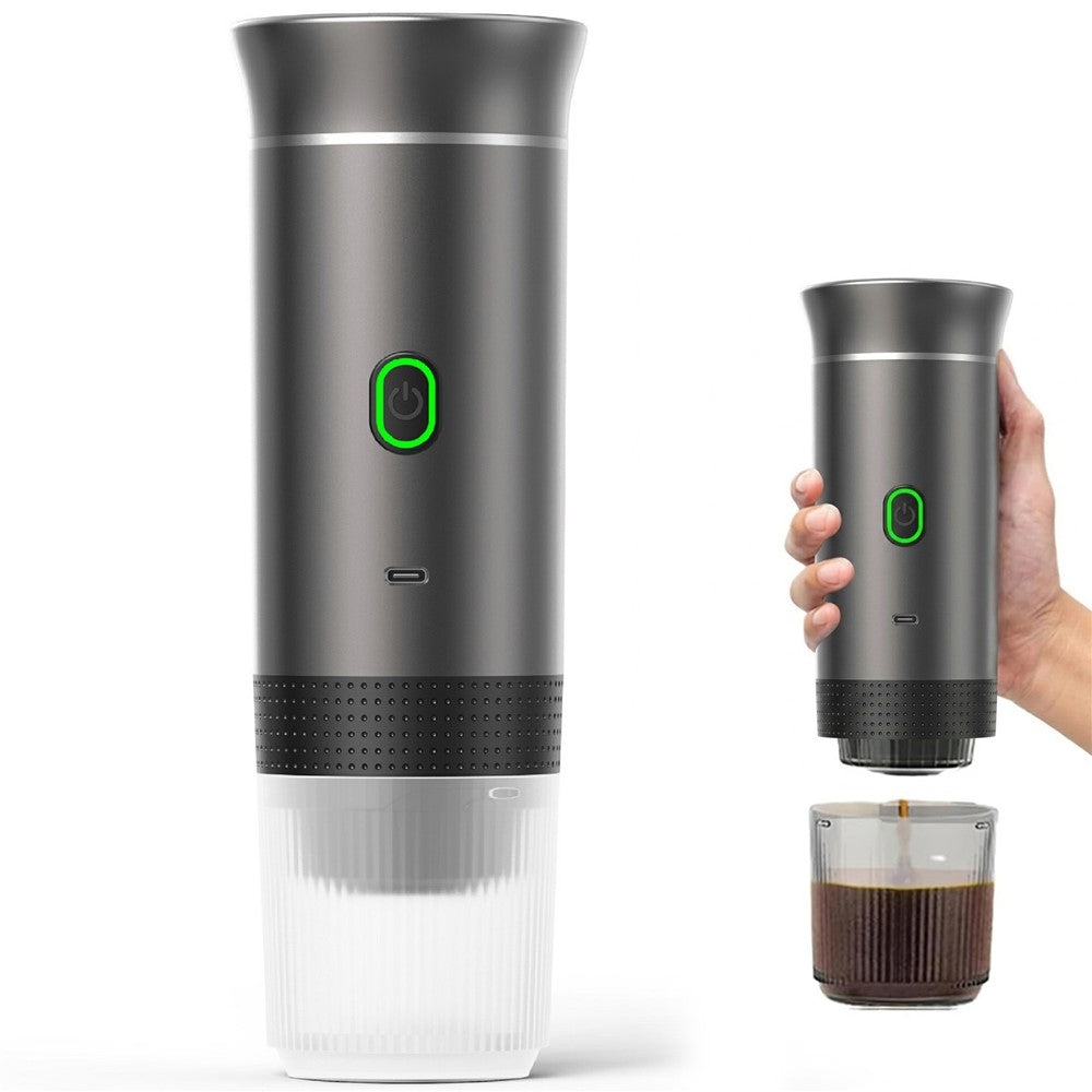 Portable Coffee Maker Self-Heating Travel Electric Espresso Machine for Ground Coffee and Capsules (BPA Free, No FDA)