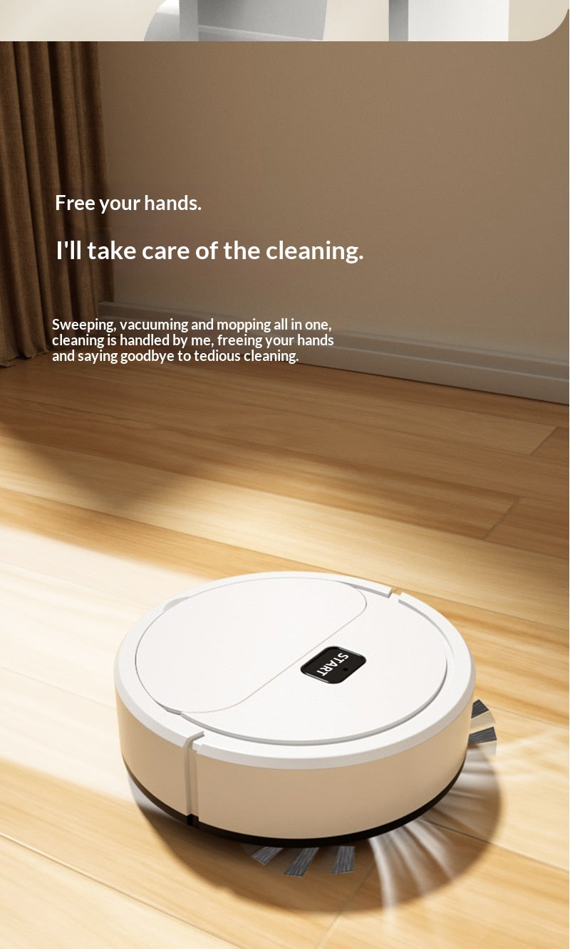 Mini Robot Vacuum 3-in-1 Sweep Mop Suction Cleaner 400mAh 40min Runtime for Home Floors