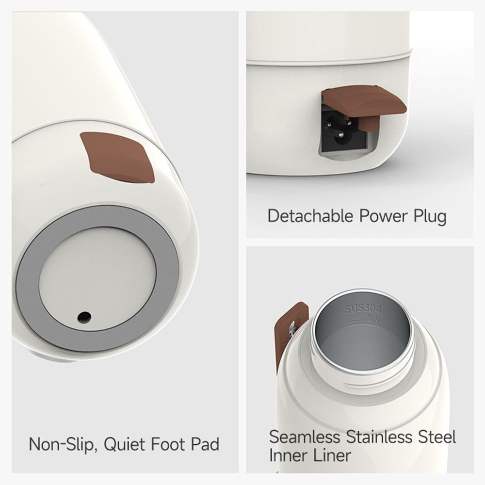 800ml Portable Electric Kettle SUS316 Stainless Steel 6 Temp Control Heating Water Kettle for Travel Office (BPA Free, No FDA)