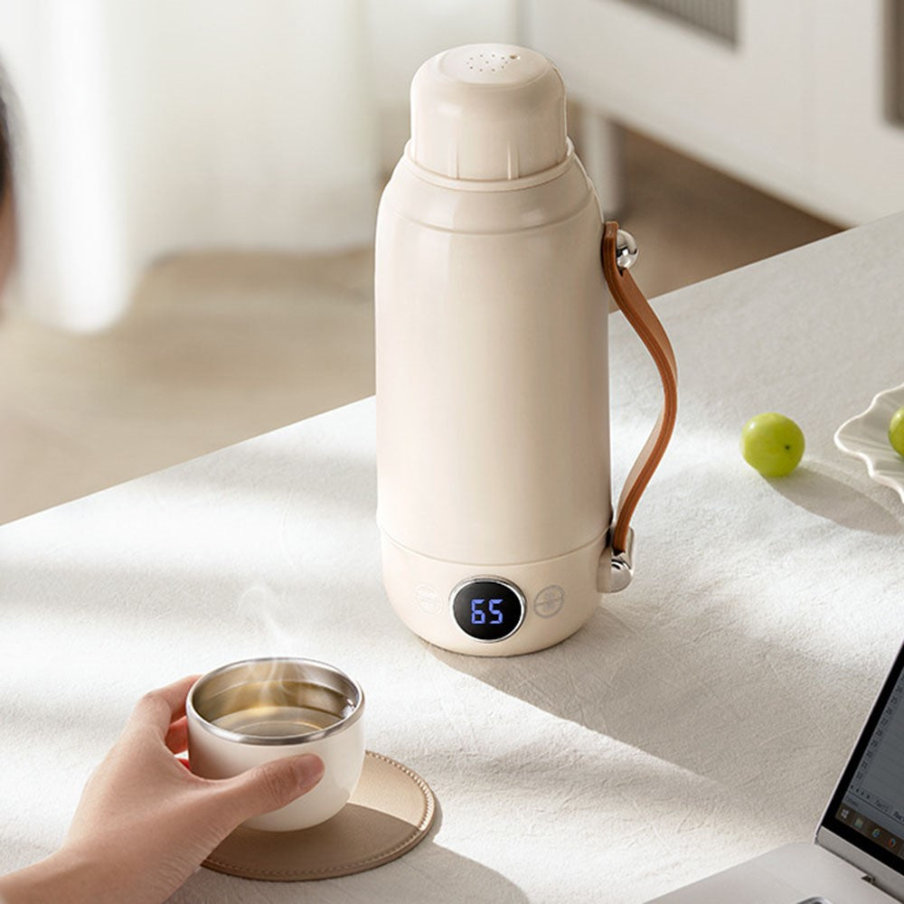 800ml Portable Electric Kettle SUS316 Stainless Steel 6 Temp Control Heating Water Kettle for Travel Office (BPA Free, No FDA)