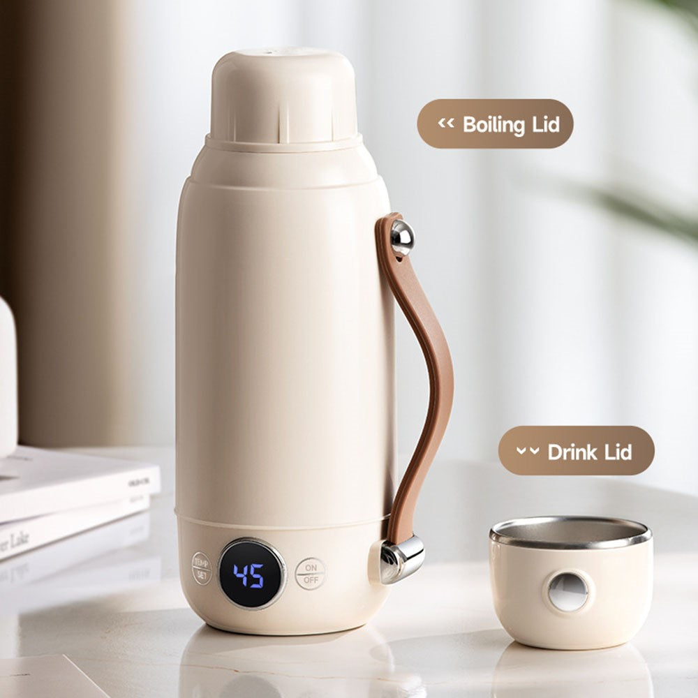800ml Portable Electric Kettle SUS316 Stainless Steel 6 Temp Control Heating Water Kettle for Travel Office (BPA Free, No FDA)