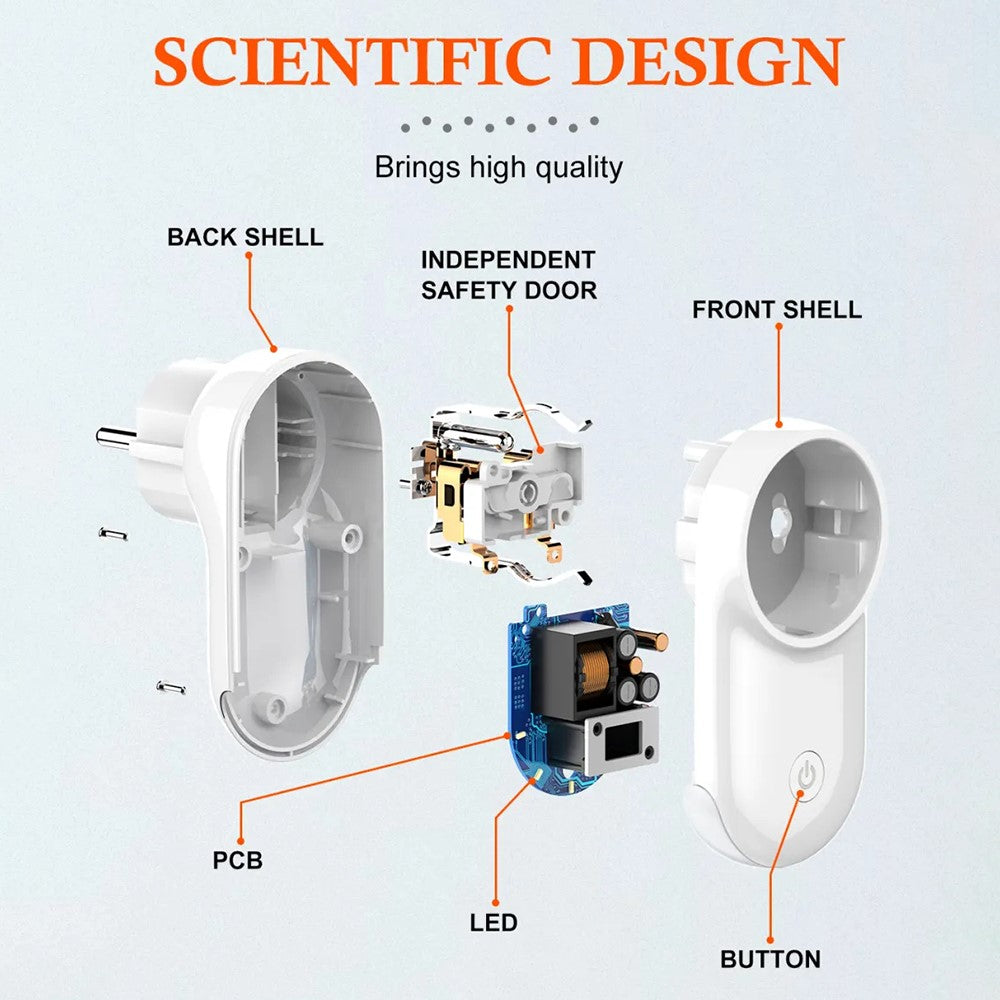 LDNIO SEW1058 4000W Smart WiFi Power Plug 16A Remote Control Power Socket Wall Charger with LED Light