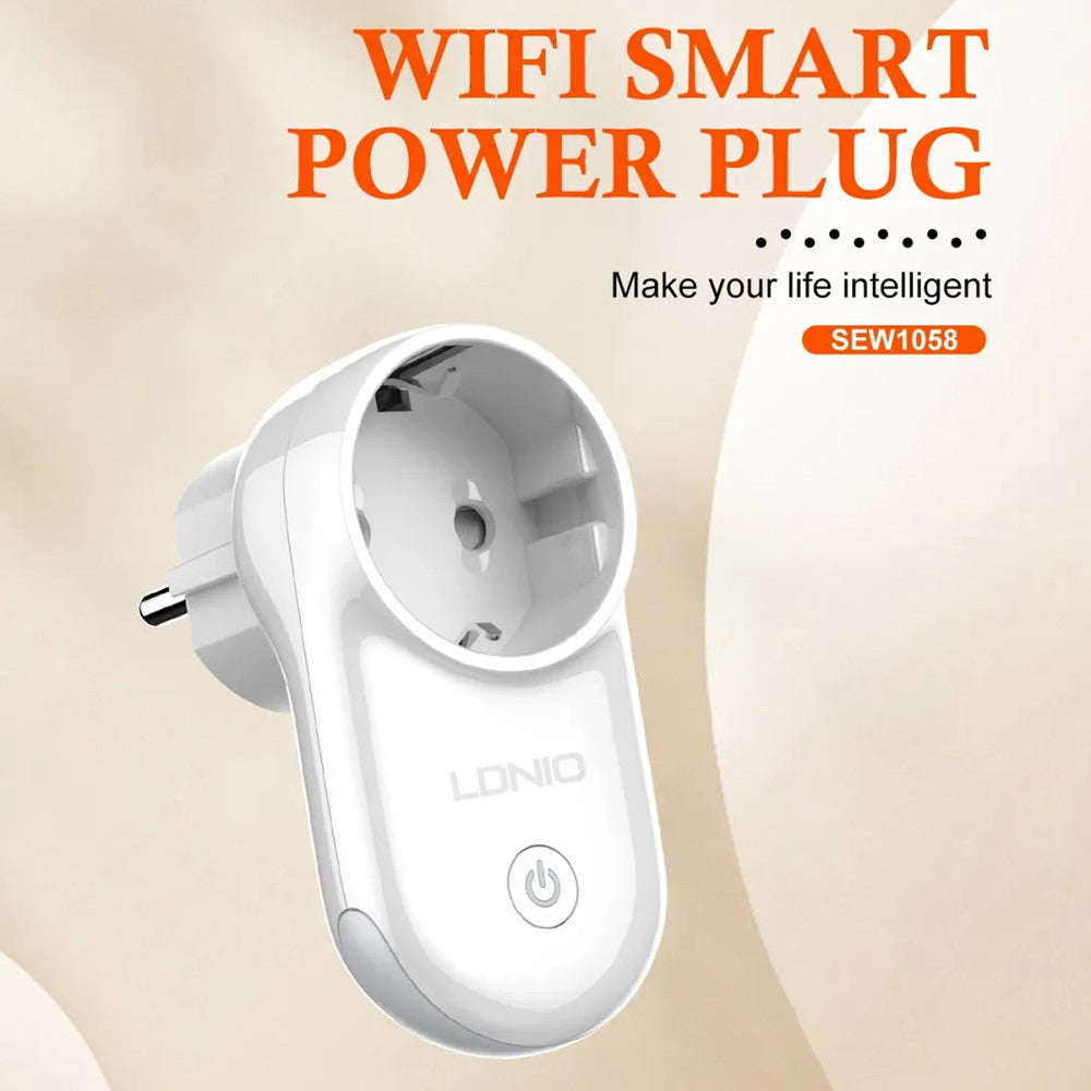 LDNIO SEW1058 4000W Smart WiFi Power Plug 16A Remote Control Power Socket Wall Charger with LED Light